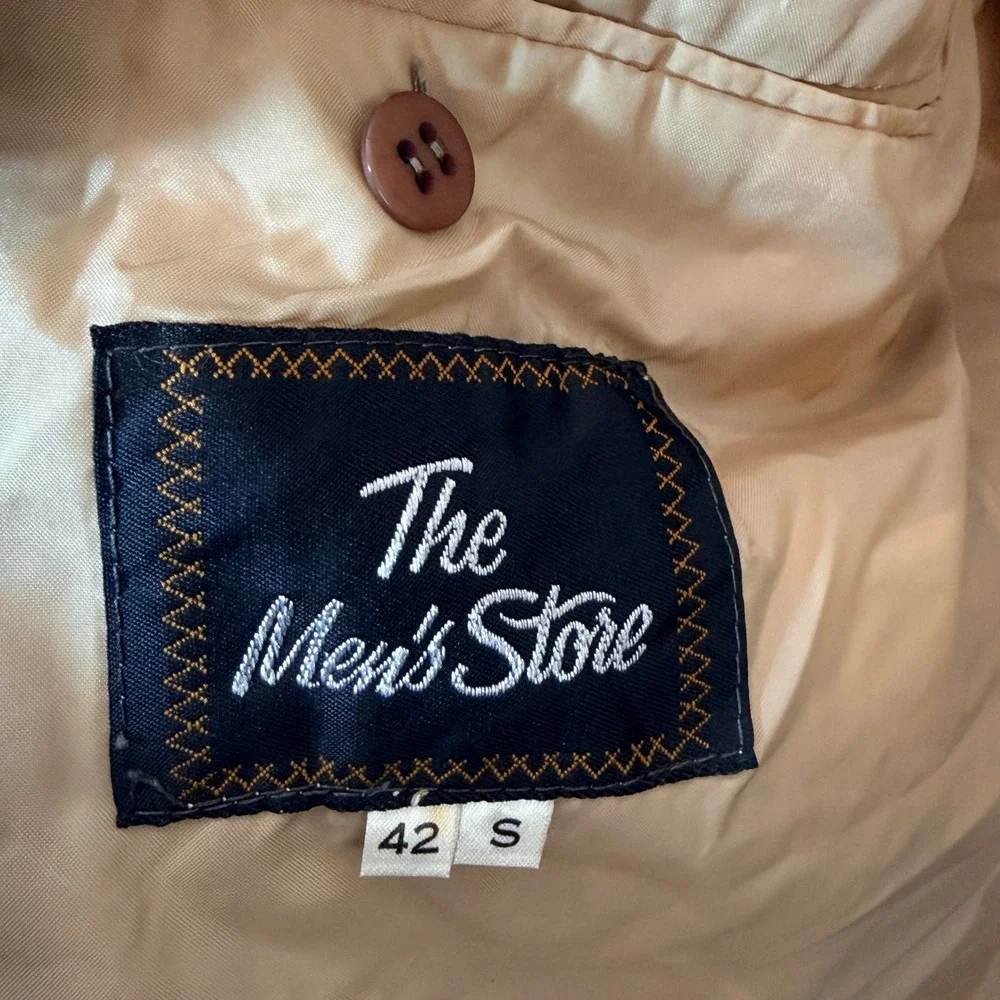 The Men's Store Corduroy Sport Coat Mens 42S Tan Vintage Blazer 29123